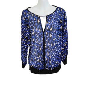 Trina Turk chiffon animal print blouse